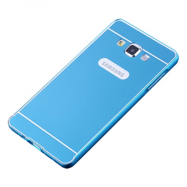 Samsung Galaxy A5 0,7 mm Metal Bumper Arka Koruma Kapaklı Mavi…
