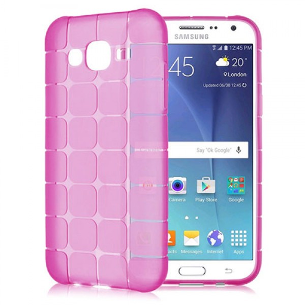 Samsung Galaxy A5 (A500) Plaid Silikon Arka Kapak Pembe…