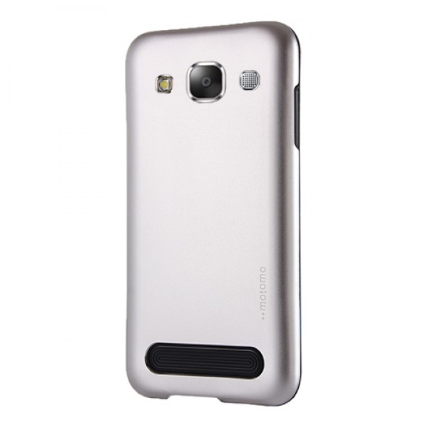 Samsung Galaxy A5 New Motomo Metal TPU Arka Kapak Silver