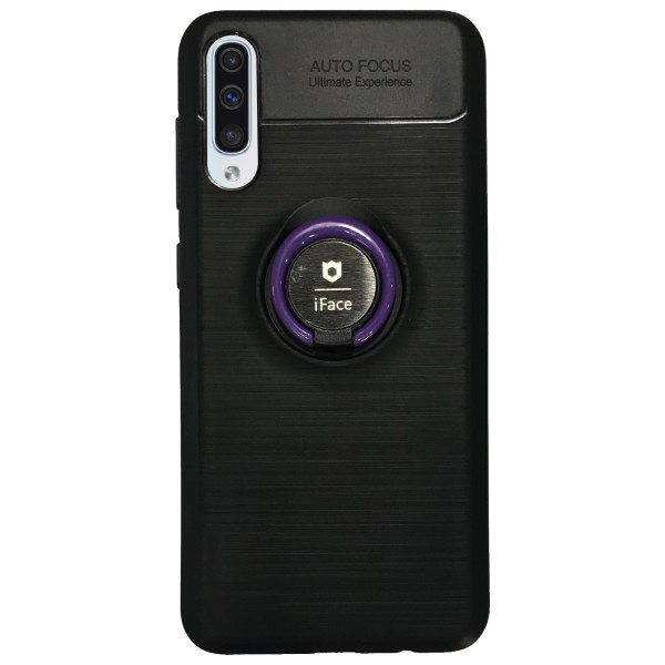 Samsung Galaxy A50 (A505) New iFace Yüzük Tutuculu Arka Kapak Halka-Mor…