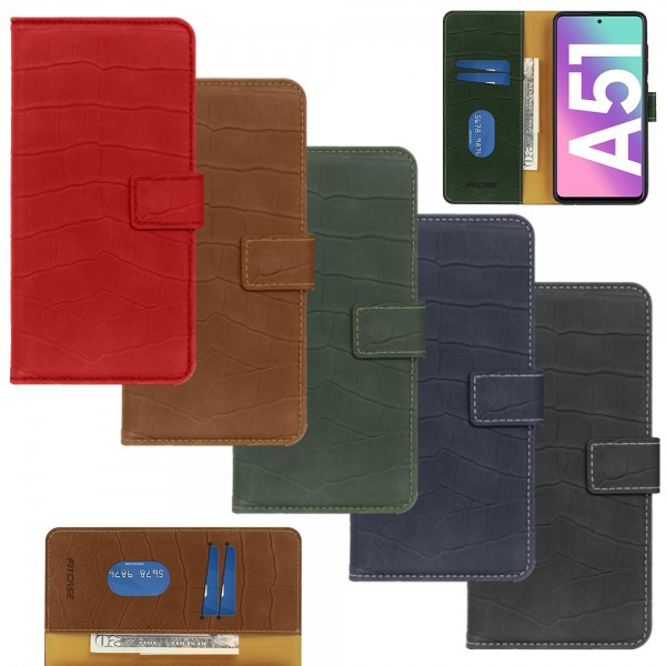 Samsung Galaxy A51 Kılıf Kroko Desen Kapaklı Cüzdanlı…
