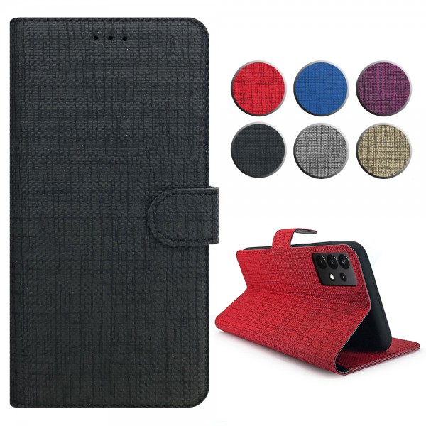 Samsung Galaxy A52 (A525) Kılıf FitCase Fabric Kapaklı Cüzdanlı…