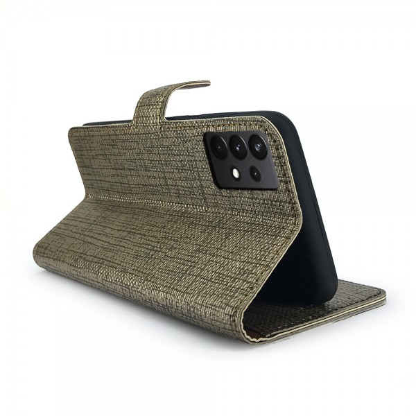 Samsung Galaxy A52 (A525) Kılıf FitCase Fabric Kapaklı Cüzdanlı…