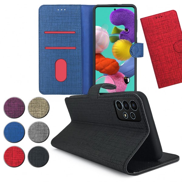 Samsung Galaxy A53 5G Kılıf FitCase Fabric Kapaklı Cüzdanlı…
