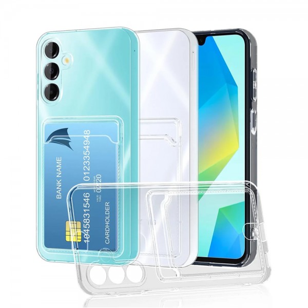 Samsung Galaxy A55 5G Kılıf Cardy Şeffaf Kartlık Cepli Kapak…