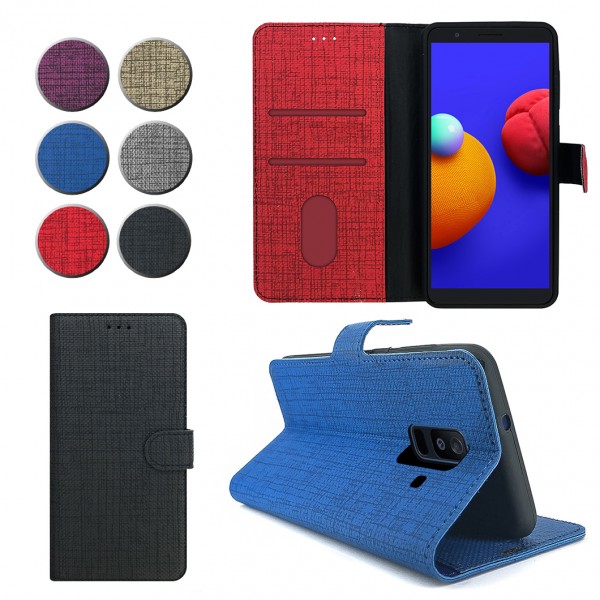 Samsung Galaxy A6 Plus (A605) Kılıf FitCase Fabric Kapaklı Cüzdanlı…