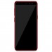 Samsung Galaxy A8 Plus (A730) Fırça Desen Silikon Arka Kapak Kırmızı