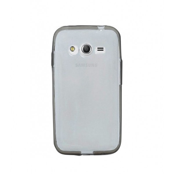 Samsung Galaxy Ace 4 (G313) Kılıf Soft Silikon Şeffaf-Siyah Arka Kapak…