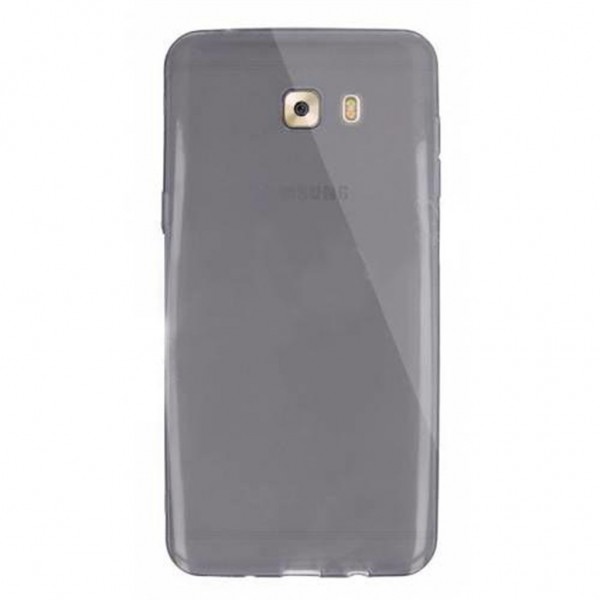 Samsung Galaxy C9 Pro (C9000) Kılıf Soft Silikon Şeffaf-Siyah Arka Kapa…