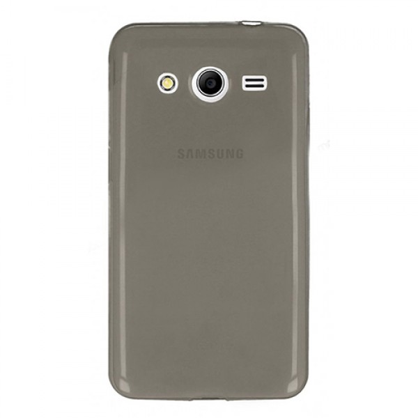 Samsung Galaxy Core 2 (G355) Kılıf Soft Silikon Şeffaf-Siyah A…