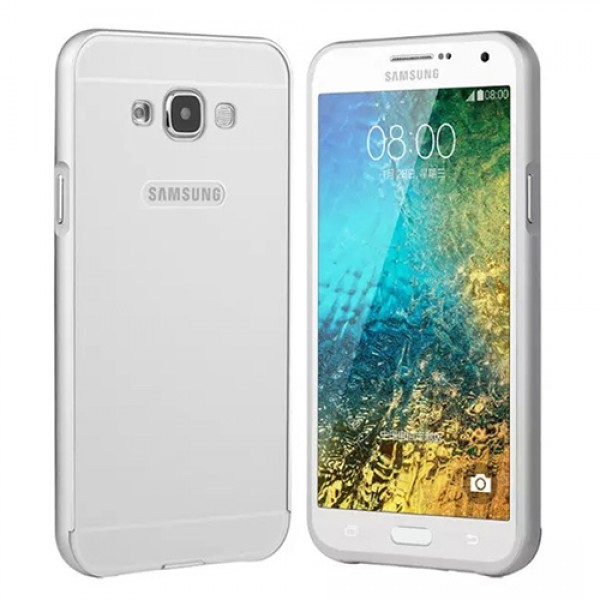 Samsung Galaxy E5 0,7 mm Metal Bumper Arka Koruma Kapaklı Gri… Samsung Galaxy E5 0,7 mm Metal Bumper Arka Koruma Kapaklı Gri…