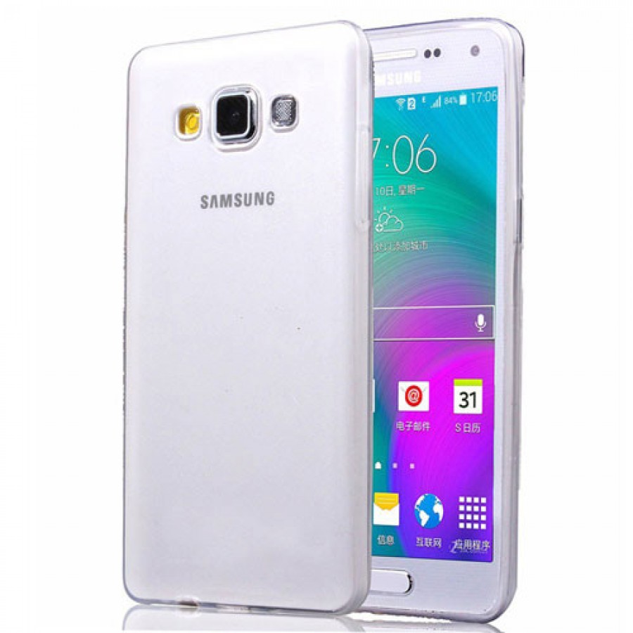 Samsung Galaxy E5 (E500) Color Curve Silikon Arka Kapak / Kılıf Şeffaf