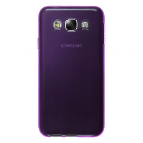 Samsung Galaxy E5 (E500) Kılıf Soft Silikon Şeffaf-Pembe Arka Kapak…