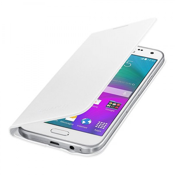 Samsung Galaxy E5 (E500) Orjinal Flip Wallet Cover Kapaklı Kılıf Be…