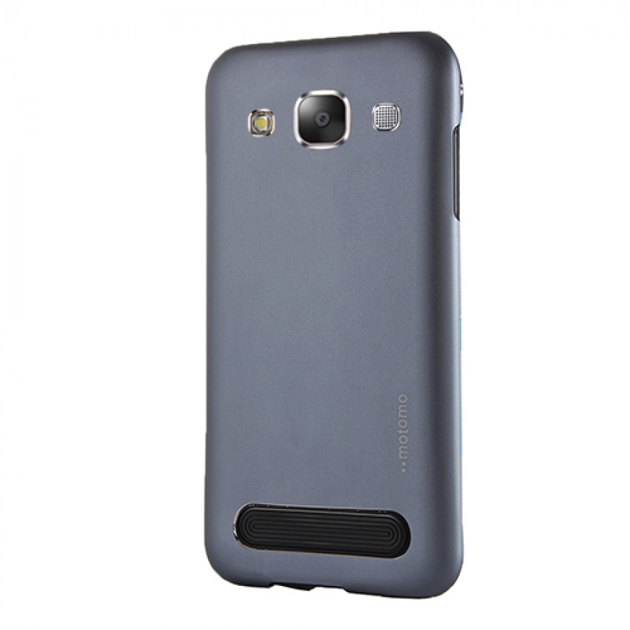 Samsung Galaxy E5 New Motomo Metal TPU Arka Kapak Lacivert