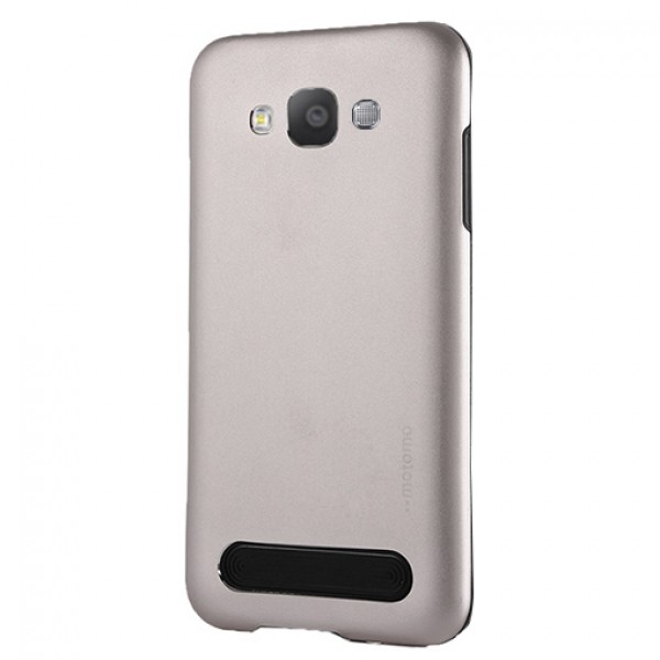 Samsung Galaxy E5 New Motomo Metal TPU Arka Kapak Silver…