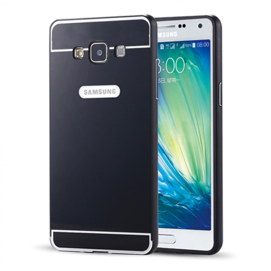 Samsung Galaxy E7 0,7 mm Metal Bumper Arka Koruma Kapaklı Siyah Samsung Galaxy E7 0,7 mm Metal Bumper Arka Koruma Kapaklı Siyah
