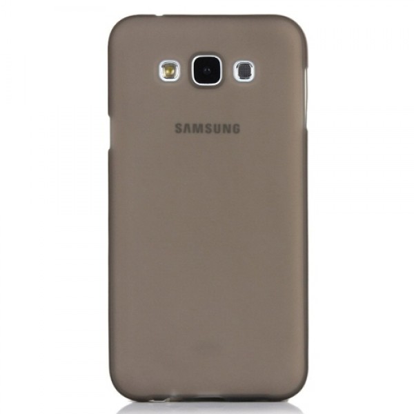Samsung Galaxy E7 (E700) Kılıf Soft Silikon Şeffaf-Siyah Arka Kapak…