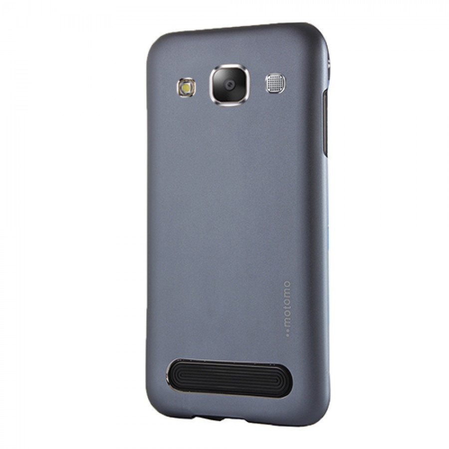 Samsung Galaxy E7 New Motomo Metal TPU Arka Kapak Lacivert