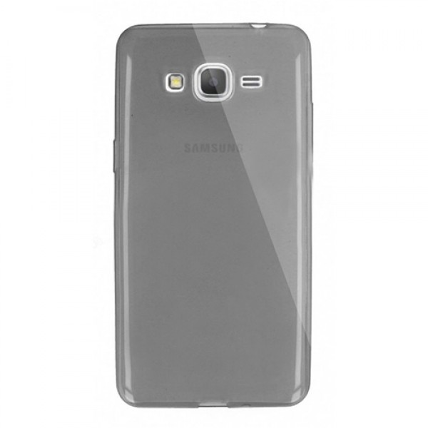 Samsung Galaxy Grand Prime (G530) Kılıf Soft Silikon Şeffaf-Siyah Arka …