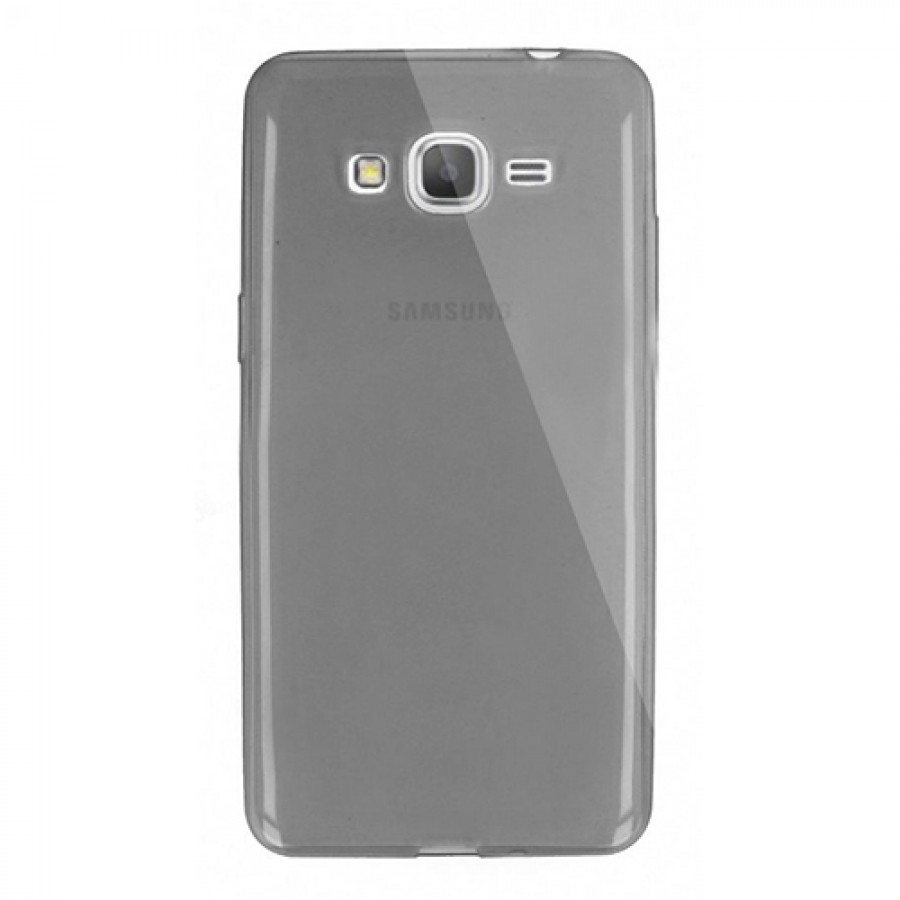 Samsung Galaxy Grand Prime (G530) Kılıf Soft Silikon Şeffaf-Siyah Arka Kapak