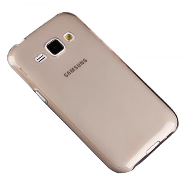 Samsung Galaxy J1 (J100) Kılıf Soft Silikon Şeffaf-Siyah Arka Kapak…