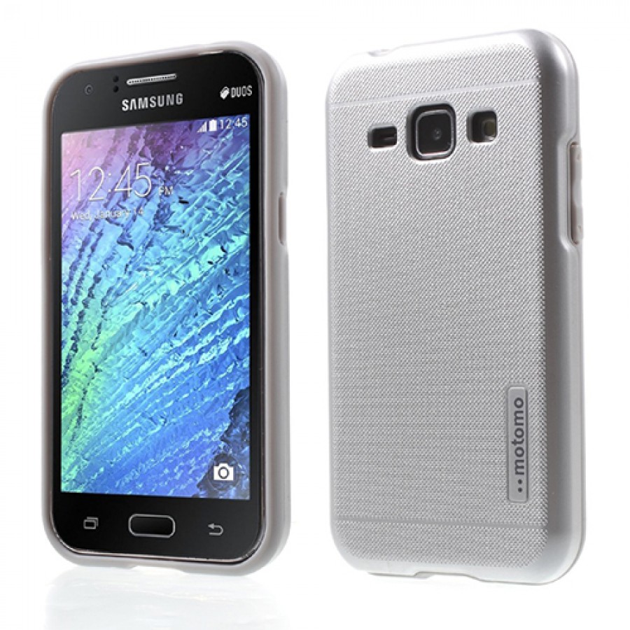 Samsung Galaxy J1 Kılıf Motomo Sert Arka Kapak Gri