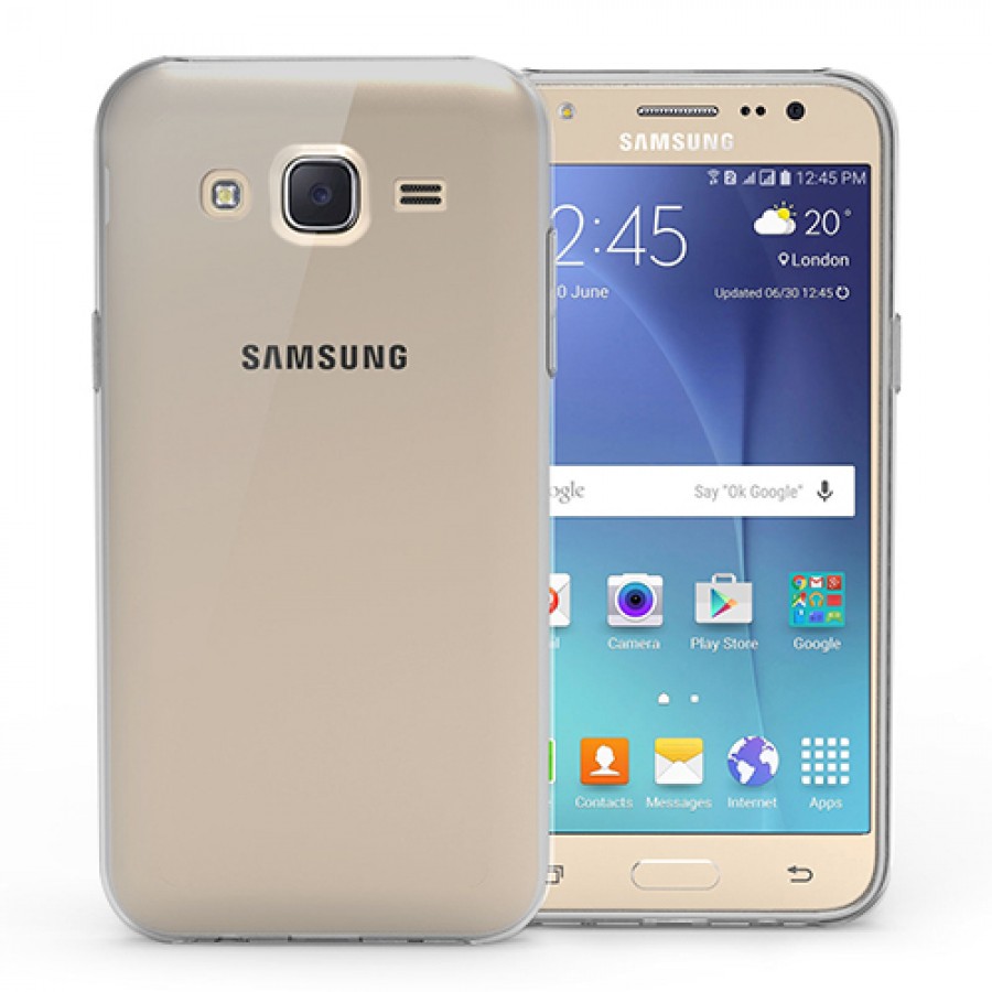 Samsung Galaxy J2 2016 (J210) Kılıf Soft Silikon Şeffaf-Siyah Arka Kapak