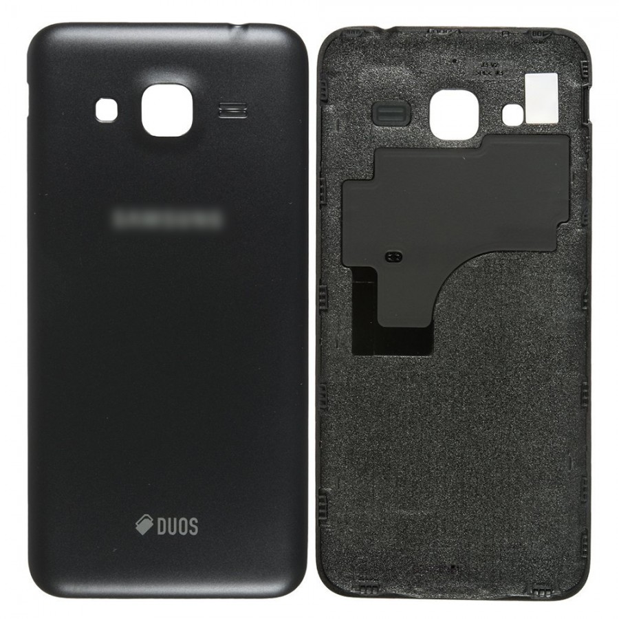 Samsung Galaxy J3 J300 Arka Kapak Batarya Pil Kapağı - Siyah