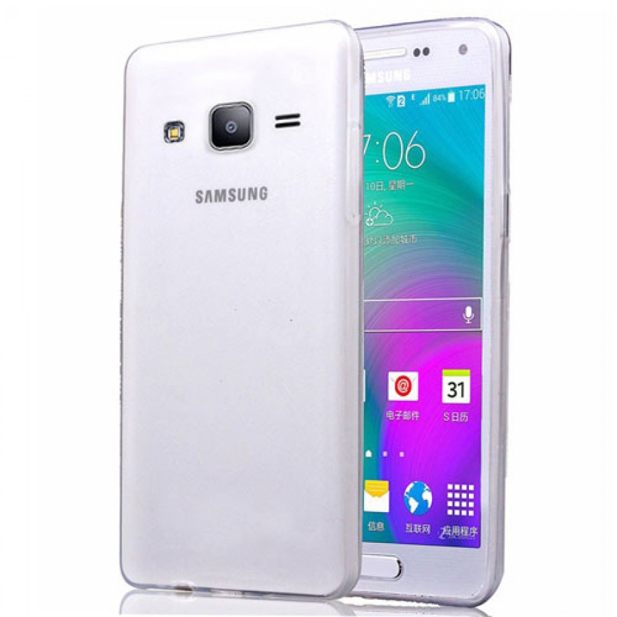 Samsung Galaxy J3 (J300) Color Curve Silikon Arka Kapak / Kılıf Şeffaf