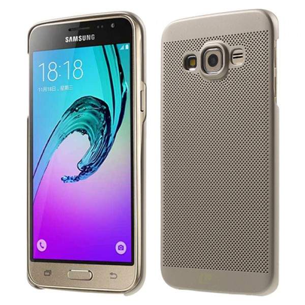 Samsung Galaxy J3 (J300) Loopee Point Sert Arka Kapak Gold