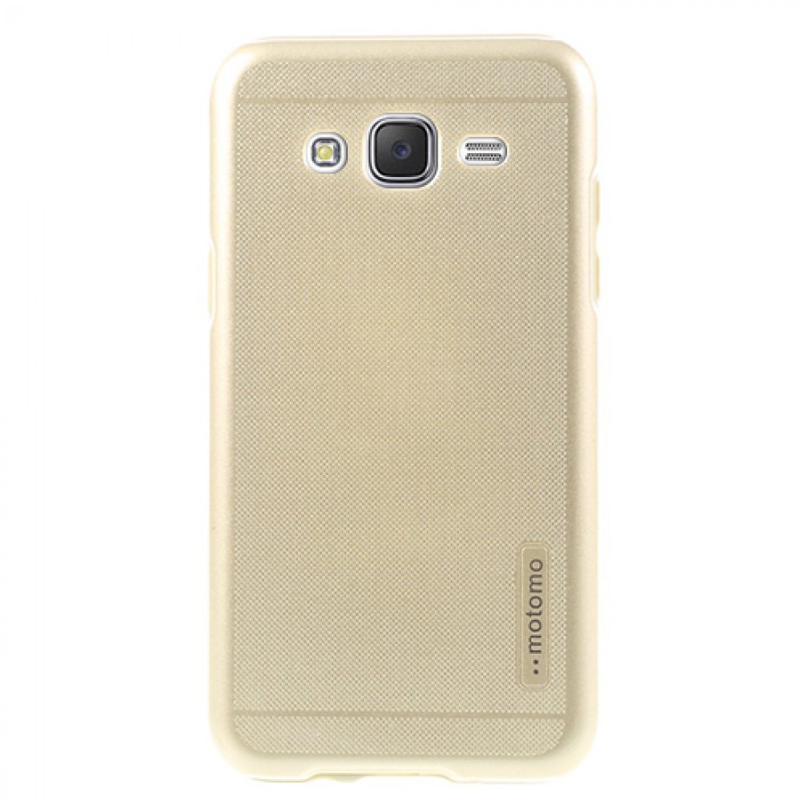 Samsung Galaxy J3 Kılıf Motomo Sert Arka Kapak Gold