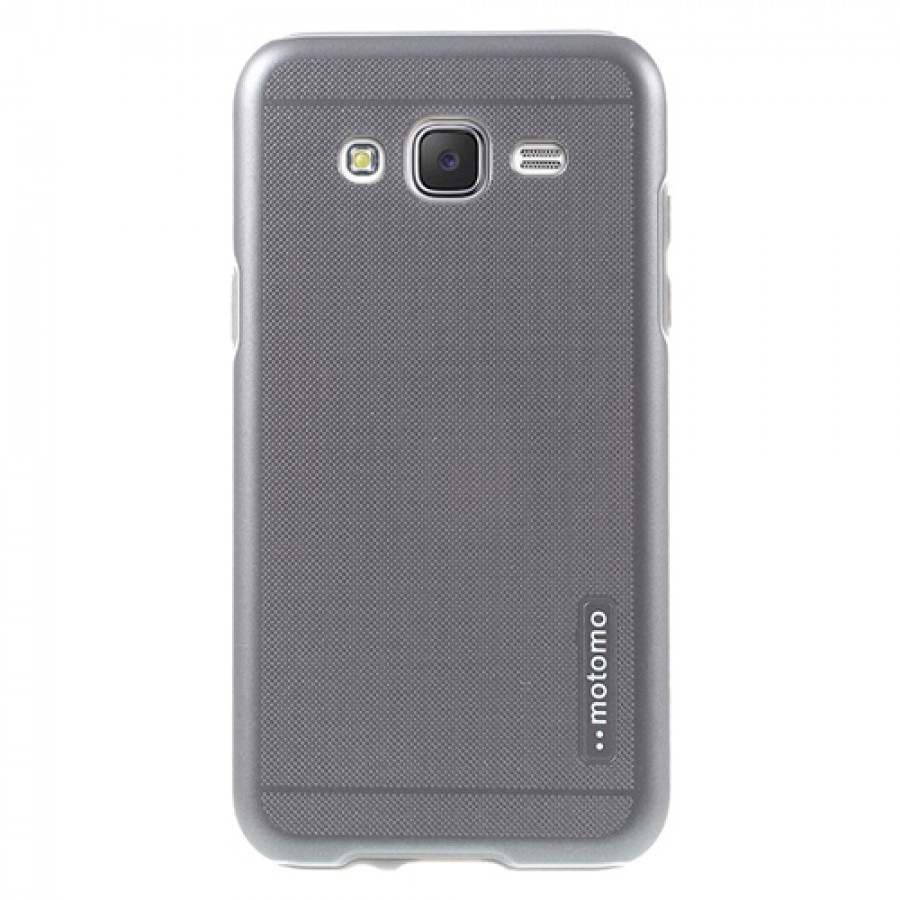 Samsung Galaxy J3 Kılıf Motomo Sert Arka Kapak Gri