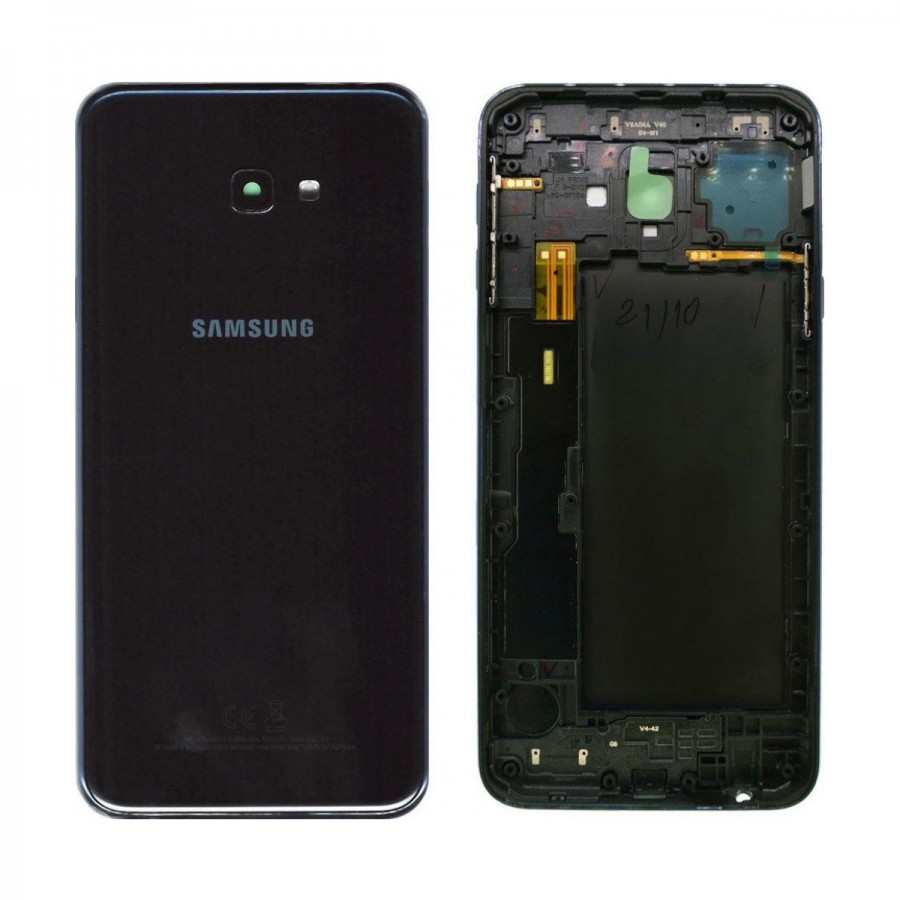 Samsung Galaxy J4 Core J415 Kasa Kapak Orta Kasalı Pil Kapaklı Komple - Siyah