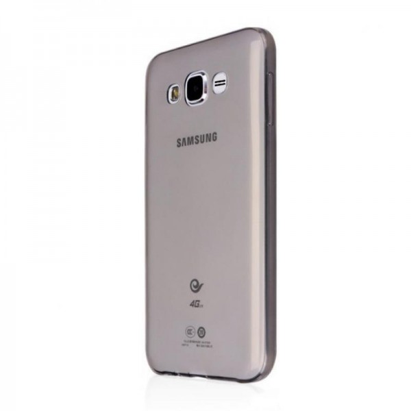 Samsung Galaxy J5 Core Kılıf Soft Silikon Şeffaf-Siyah Arka Ka…