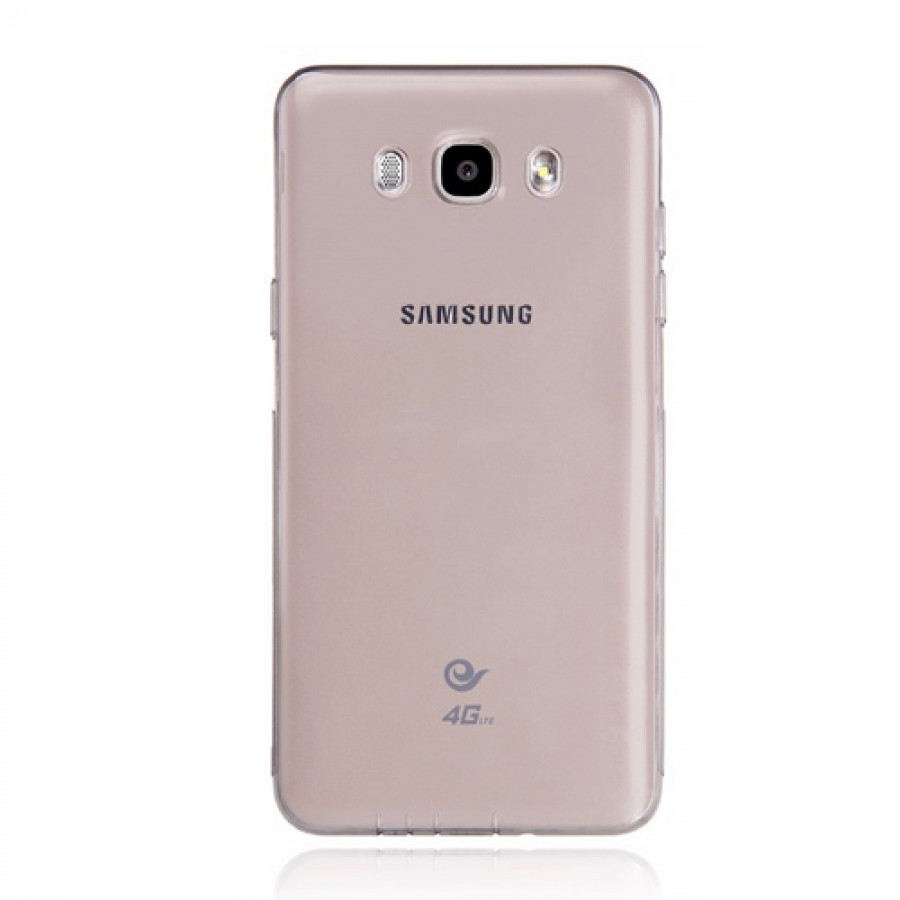 Samsung Galaxy J7 2016 (J710) Kılıf Soft Silikon Şeffaf-Siyah Arka Kapak