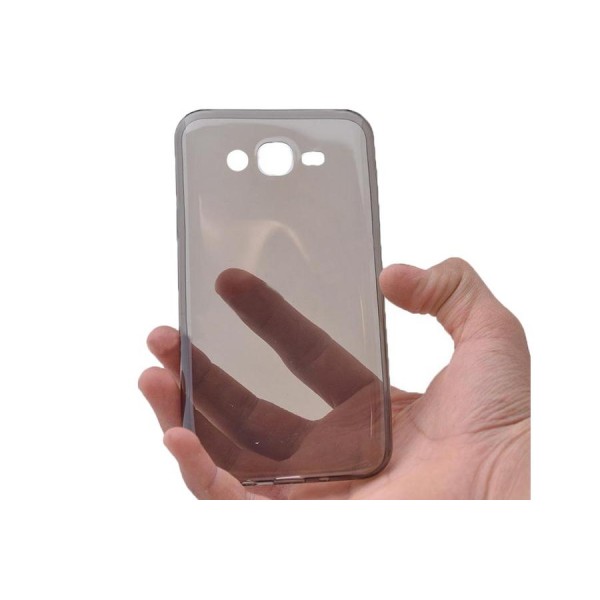Samsung Galaxy J7 Core (J701) Kılıf Soft Silikon Şeffaf-Siyah Arka Kapa…