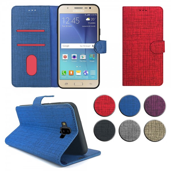 Samsung Galaxy J7 Duo (J720) Kılıf FitCase Fabric Kapaklı Cüz…