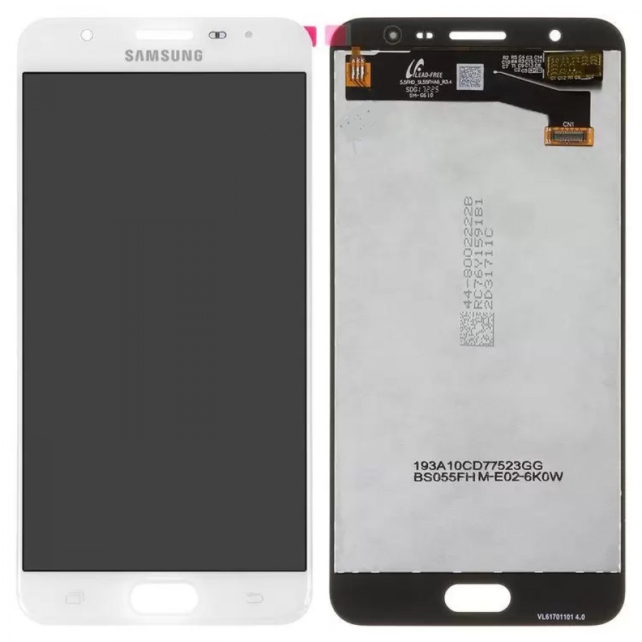 Samsung Galaxy J7 Prime G610 LCD Ekran Dokunmatik Servis Orj - Beyaz