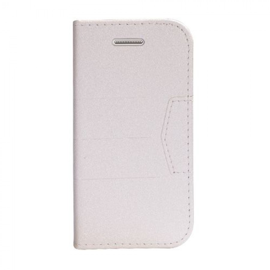 Samsung Galaxy Note 3 Neo (N7500) Dikişli ve Gizli Mıknatıslı Tiger Kılıf Beyaz