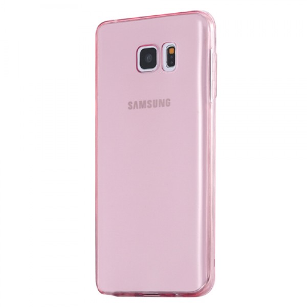 Samsung Galaxy Note 5 (N920) Kılıf Soft Silikon Şeffaf-Pembe A…