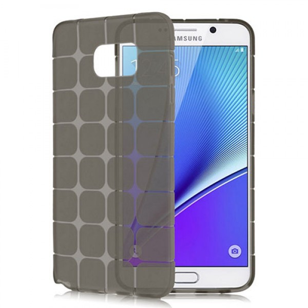 Samsung Galaxy Note 5 N920 Plaid Silikon Arka Kapak Siyah…