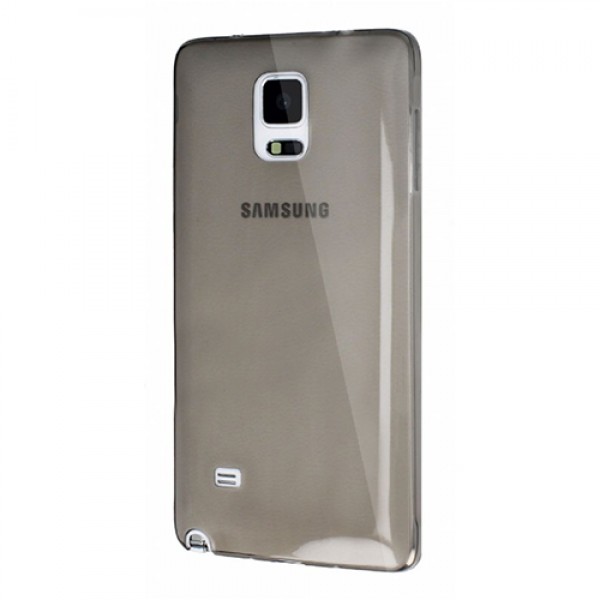 Samsung Galaxy Note Edge (N915) Kılıf Soft Silikon Şeffaf-Siyah Arka Ka…