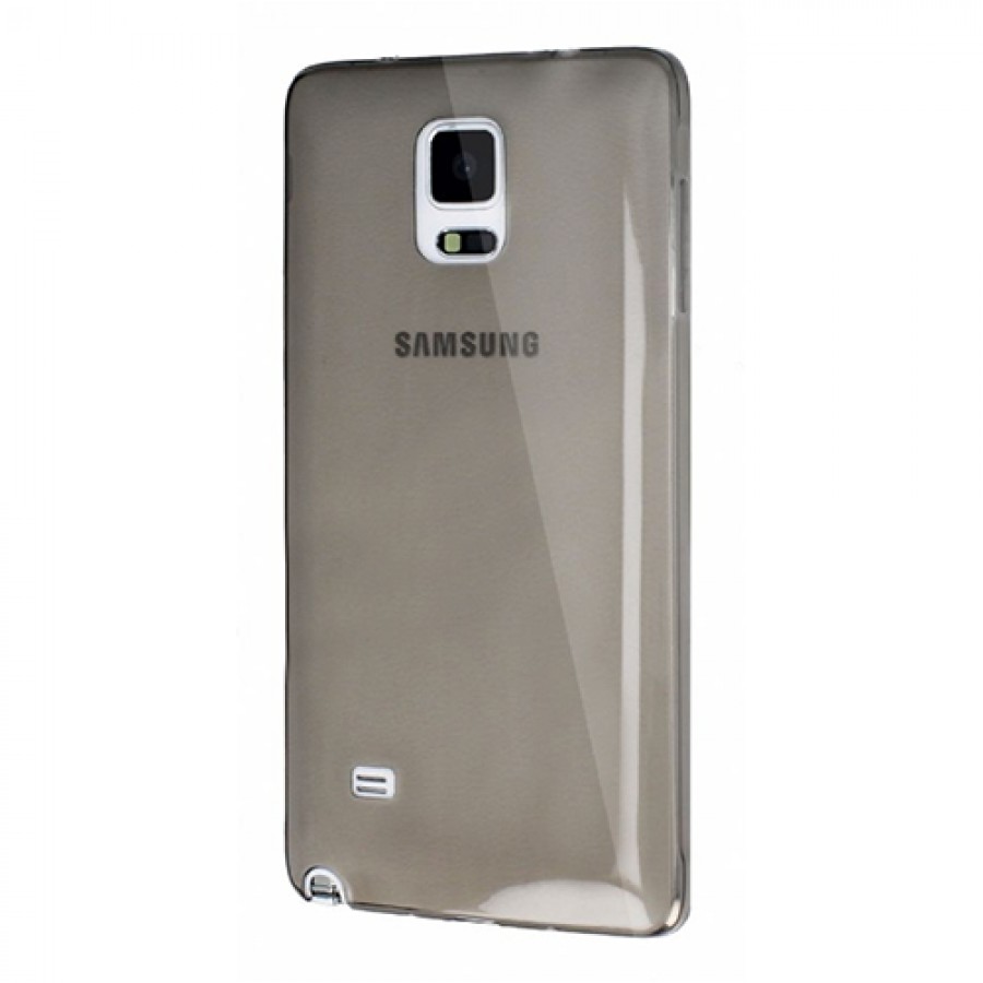 Samsung Galaxy Note Edge (N915) Kılıf Soft Silikon Şeffaf-Siyah Arka Kapak