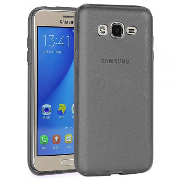 Samsung Galaxy On7 (G600) Kılıf Soft Silikon Şeffaf-Siyah Arka Kapa…