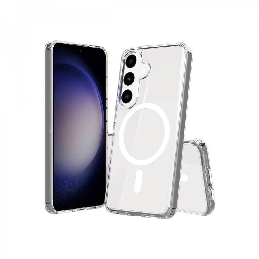 Samsung Galaxy S24 FE Kılıf Magsafe Özellikli Şeffaf Silikon Kapak
