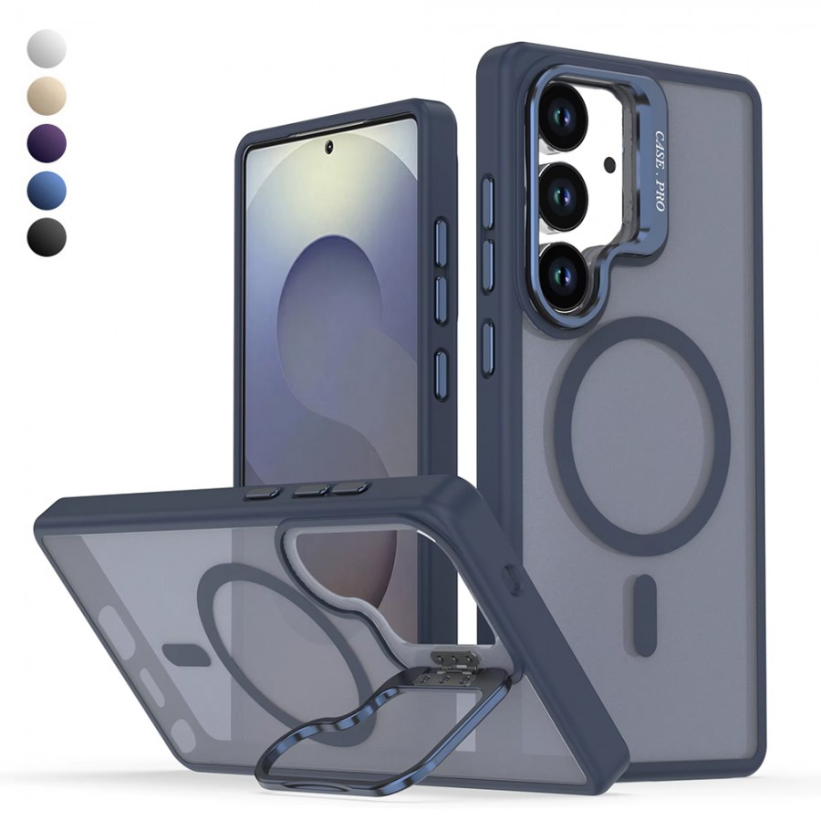 Samsung Galaxy S24 Kılıf Armor Seri Magsafe Uyumlu Stand Özellikli Kamera Lensli Kapak
