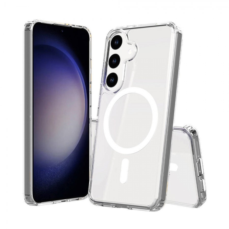 Samsung Galaxy S24 Plus Kılıf Magsafe Özellikli Şeffaf Silikon Kapak Samsung Galaxy S24 Plus Kılıf Magsafe Özellikli Şeffaf Silikon Kapak