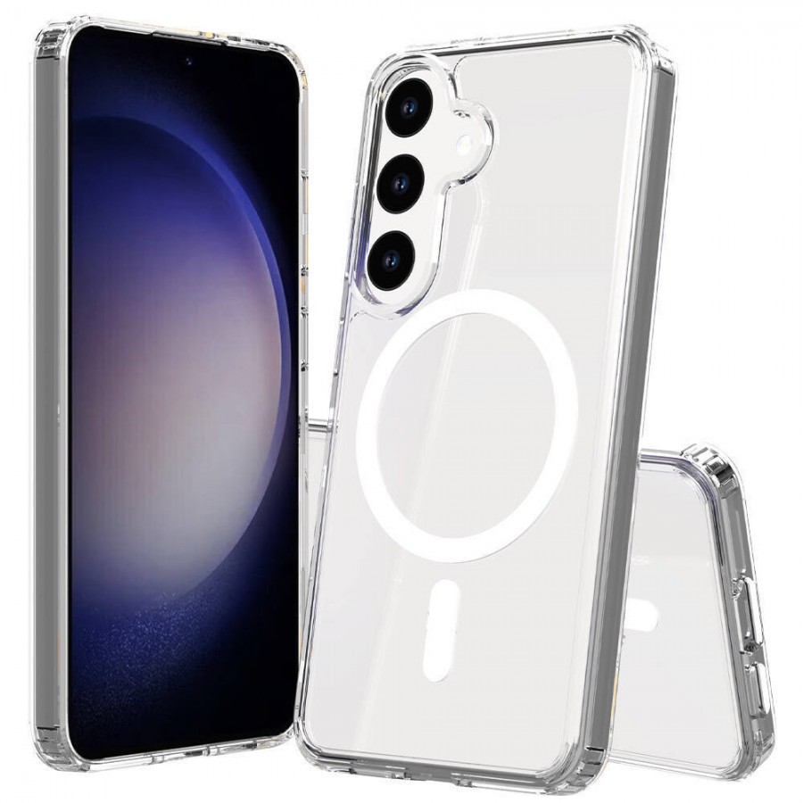 Samsung Galaxy S25 FE Kılıf Combo Seri Magsafe Sert Şeffaf Kapak