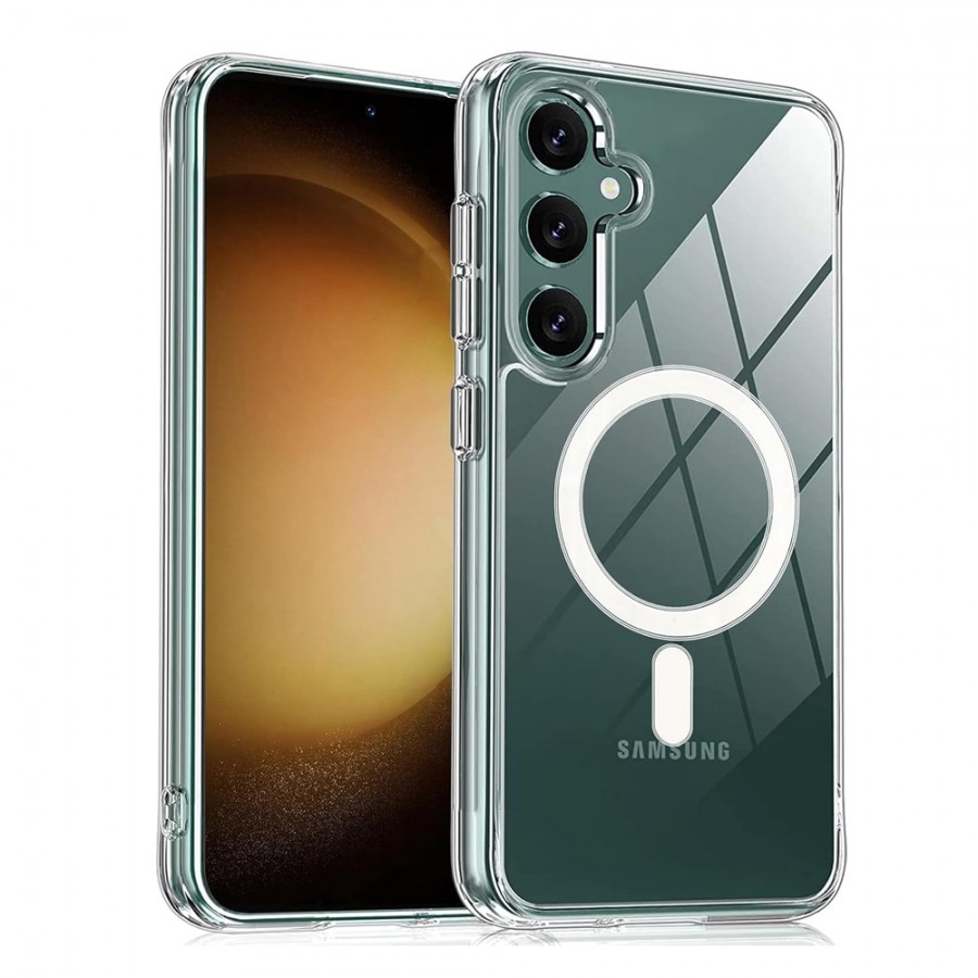 Samsung Galaxy S25 Plus Kılıf Magsafe Özellikli Şeffaf Silikon Kapak Samsung Galaxy S25 Plus Kılıf Magsafe Özellikli Şeffaf Silikon Kapak